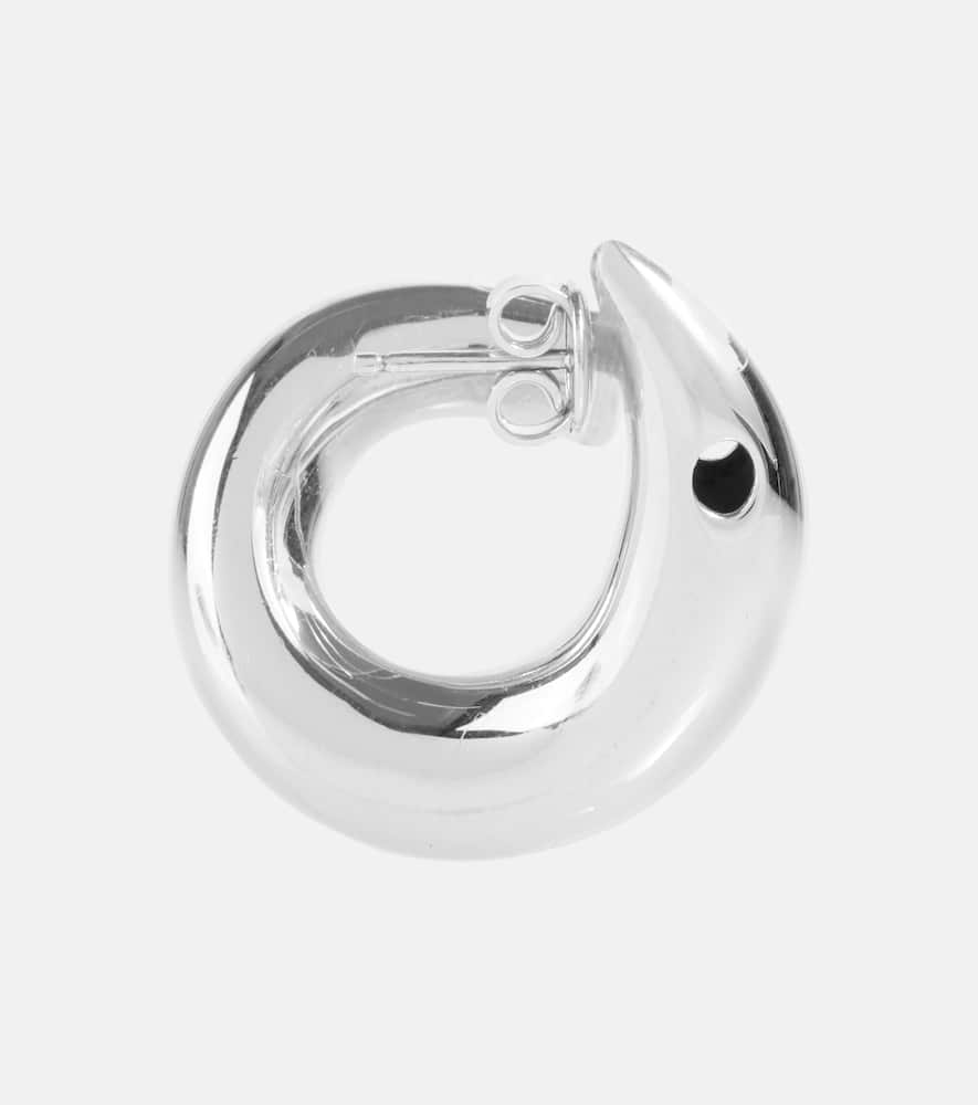 Shop Bottega Veneta Sterling Silver Hoop Earrings