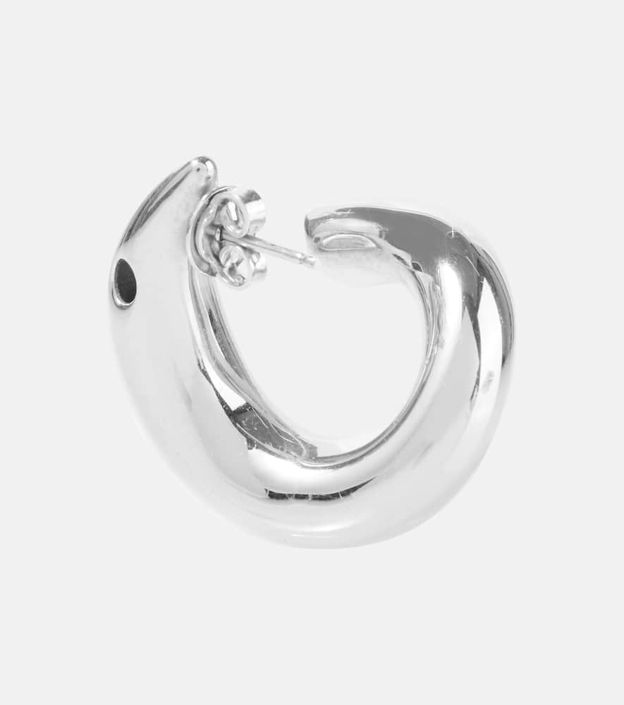 Shop Bottega Veneta Sterling Silver Hoop Earrings