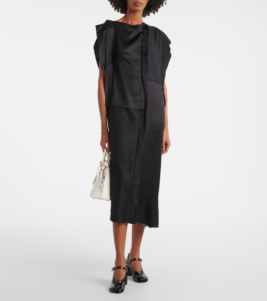MM6 Maison Margiela Gathered midi dress