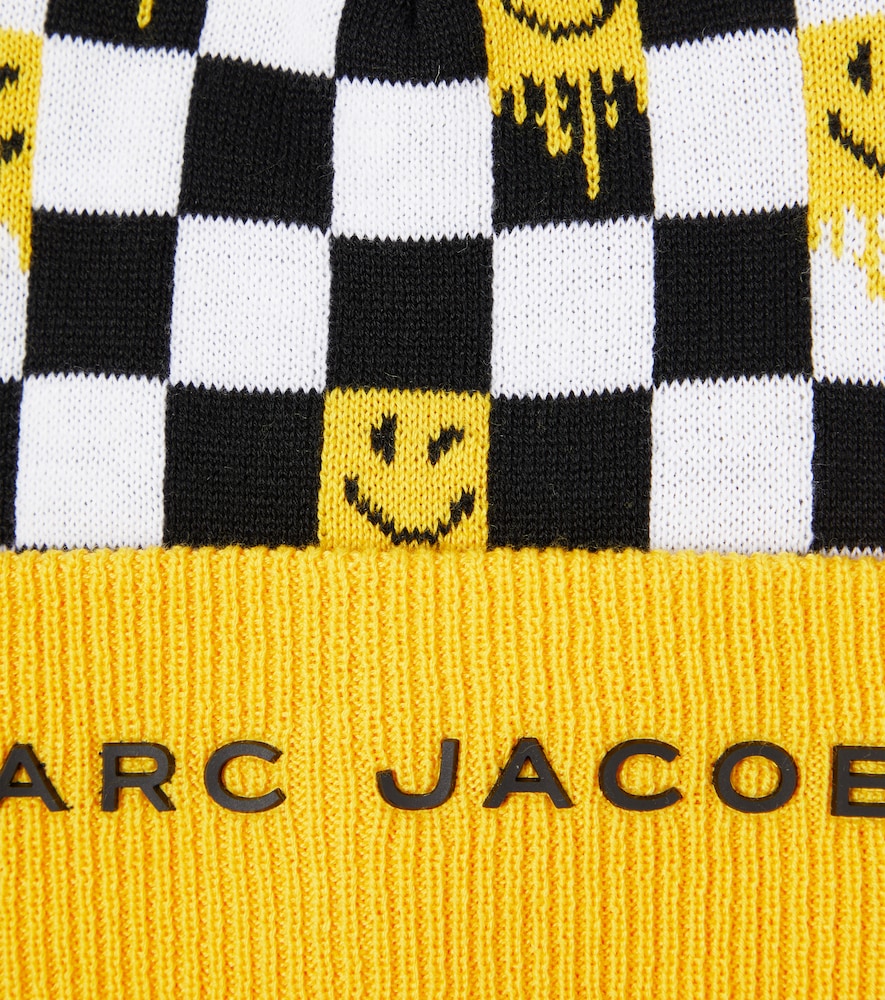  Marc Jacobs Kids Marc Jacobs Kids Checked Intarsia Beanie 