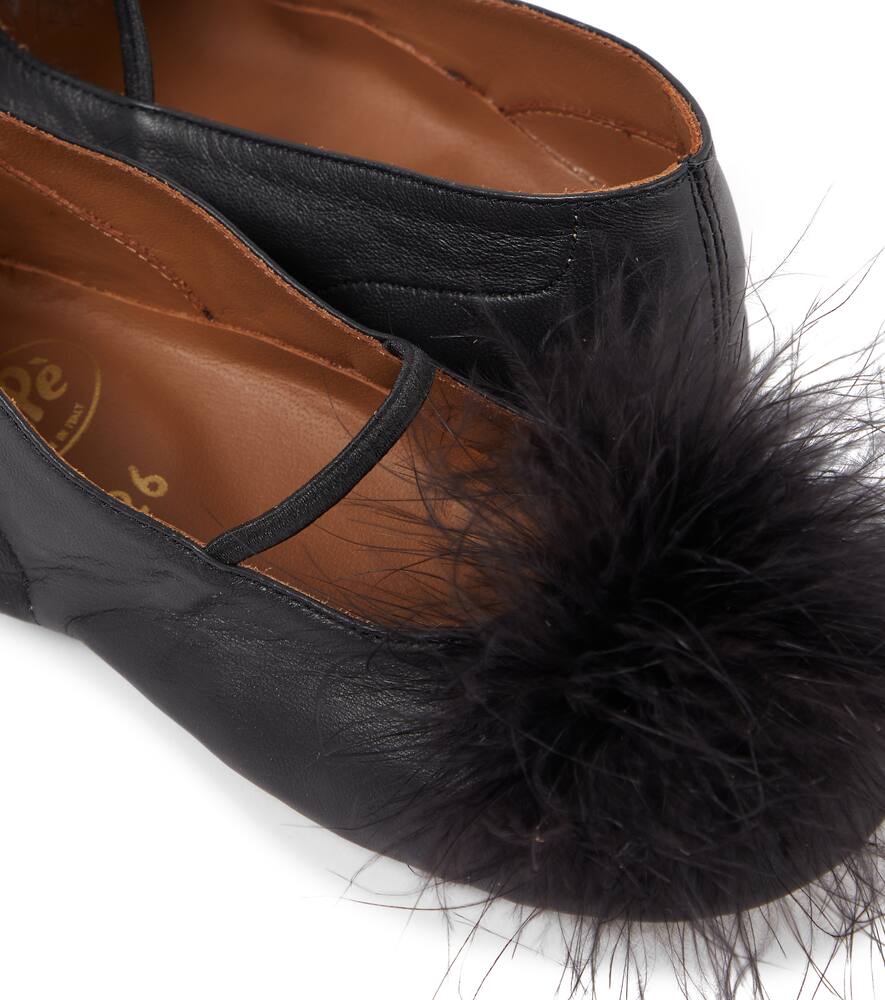 Pèpè Leather Ballet Flats In Black