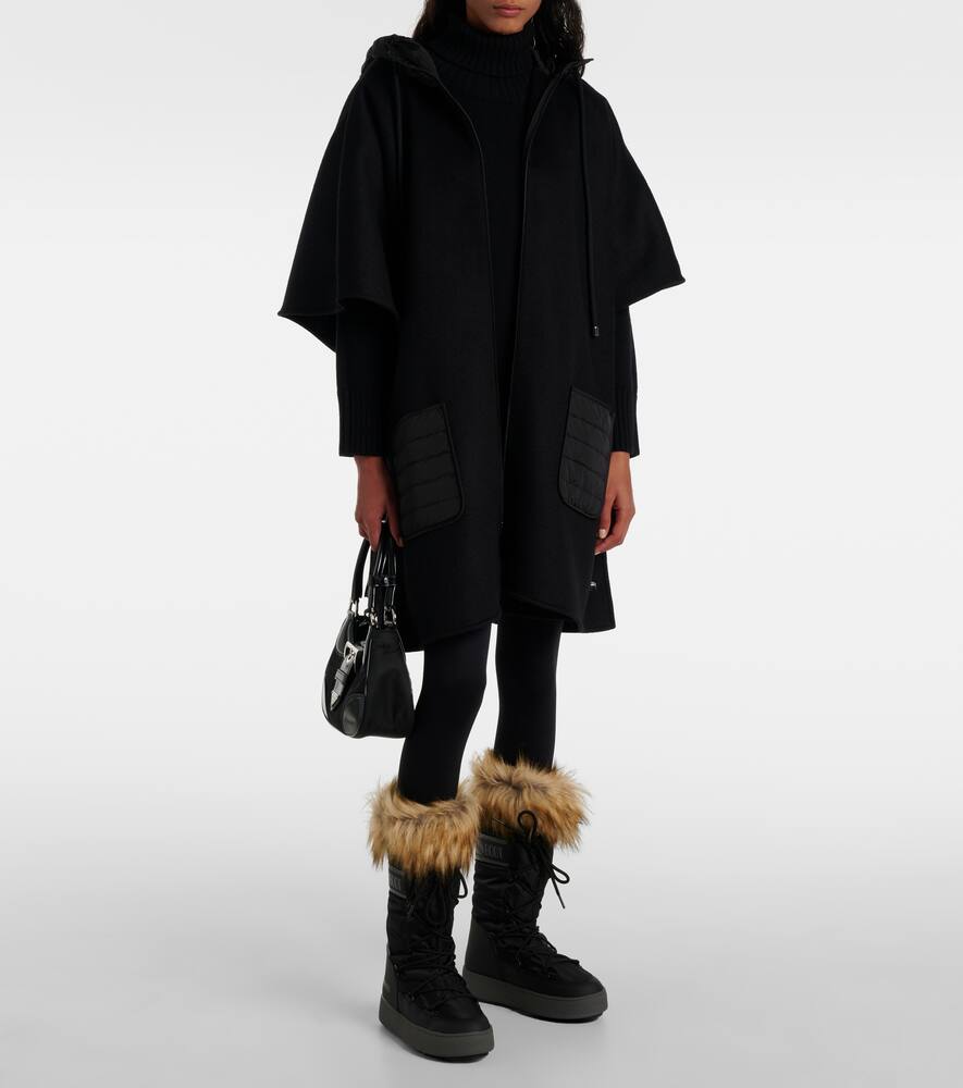 Moon Boot Ltrack Monaco Faux-fur Padded Boots In Black