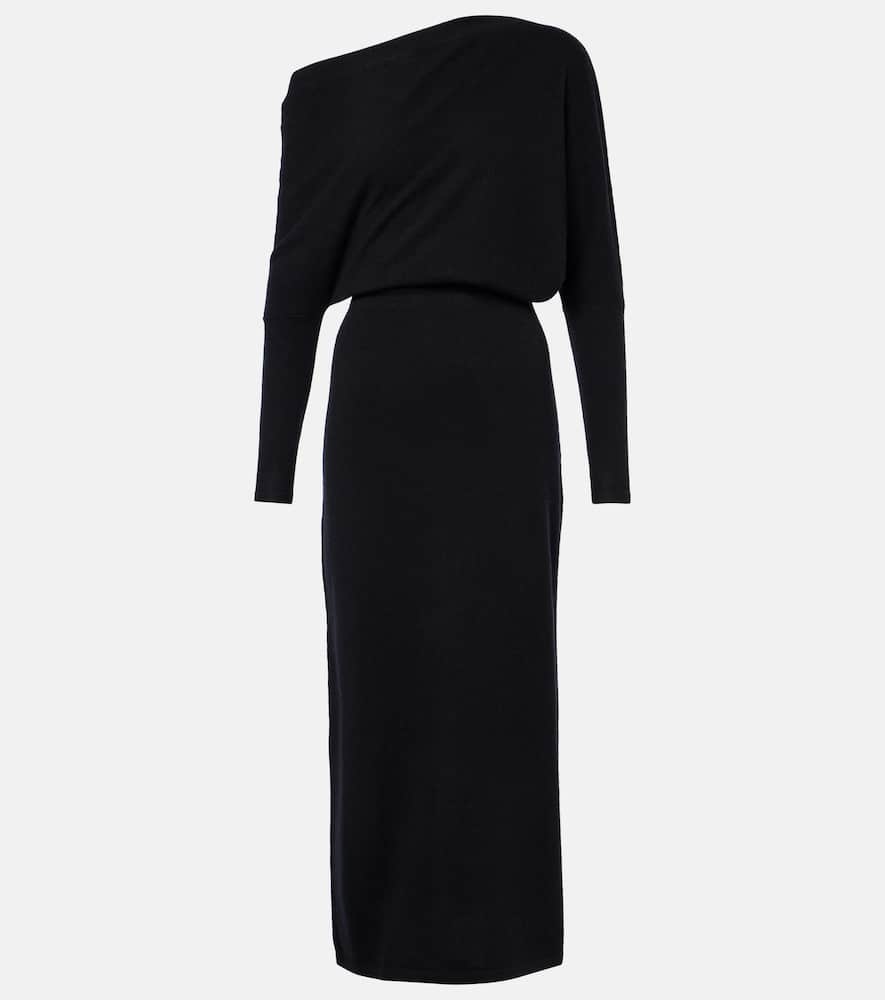 Kasos off-shoulder cashmere gown