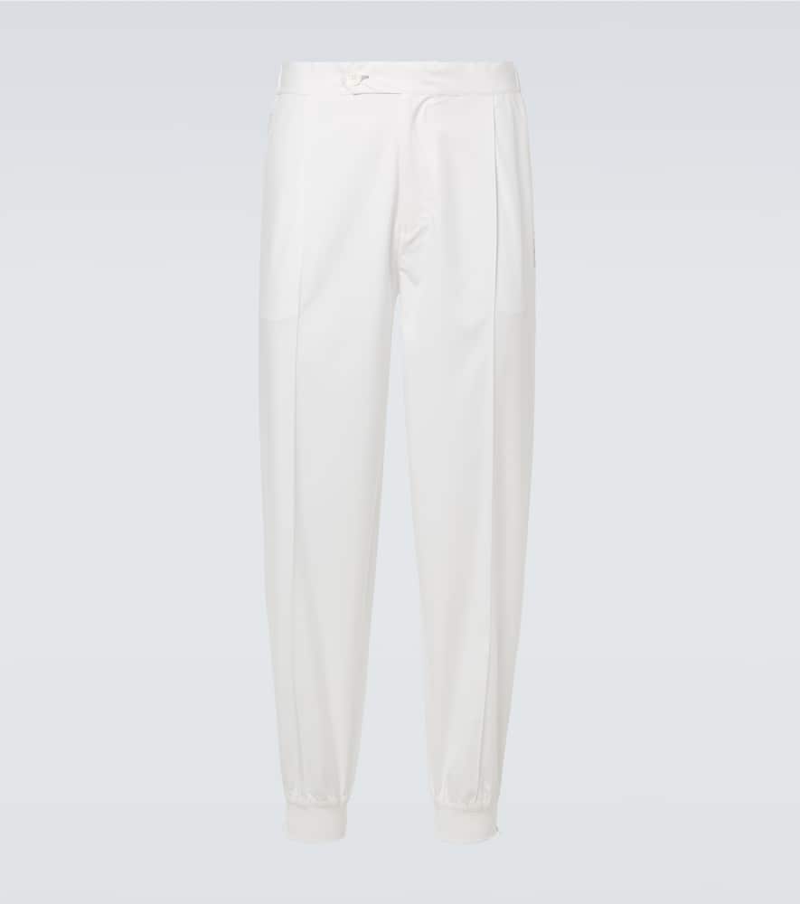 Pleated tapered pants