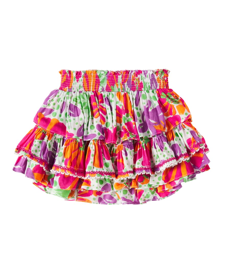 Poupette St Barth Ariane Floral Tiered Skirt In Multicoloured