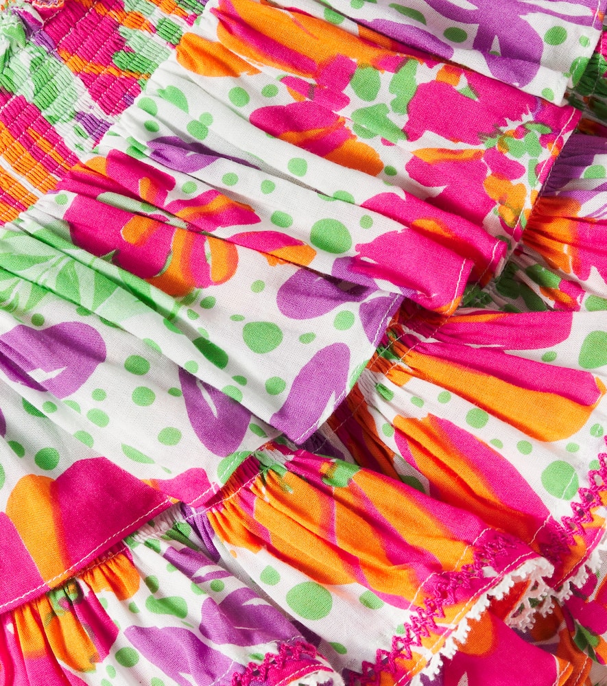 Poupette St Barth Ariane Floral Tiered Skirt In Multicoloured