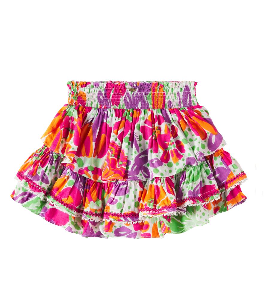 Poupette St Barth Ariane Floral Tiered Skirt In Multicoloured