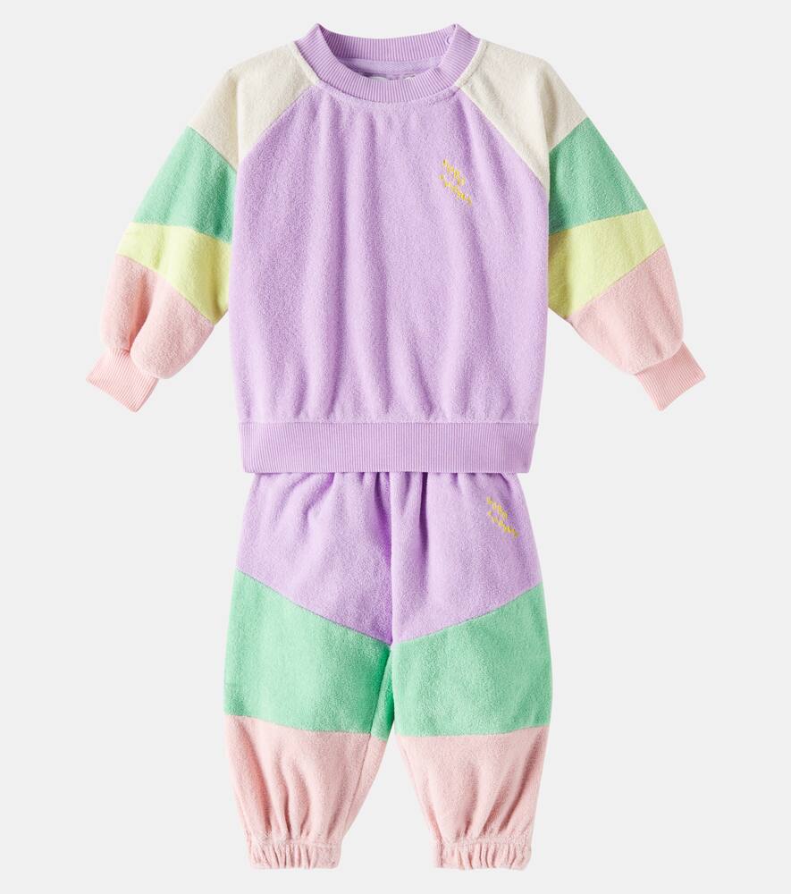 Bobo Choses Baby Set Lila Aus Sweatshirt Und Jogginghose In Multicolor