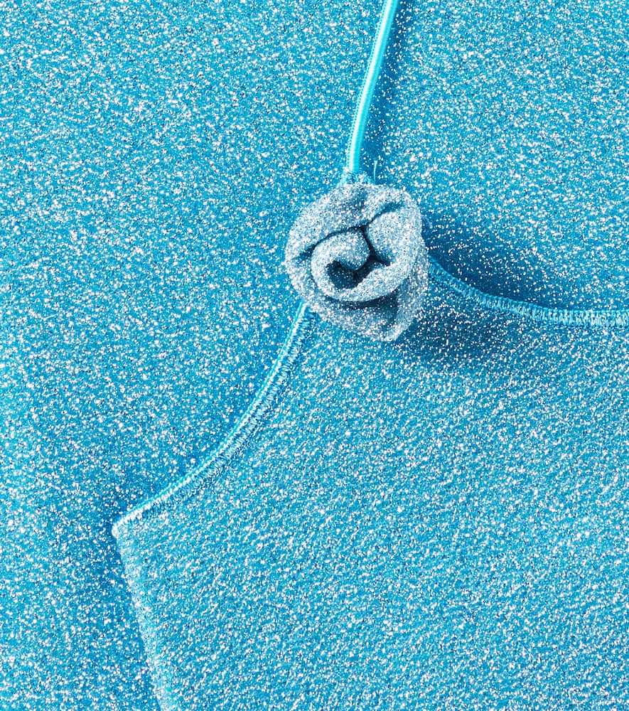 Shop Oseree Oséree Kids Lumière Lamé Bikini In Blau