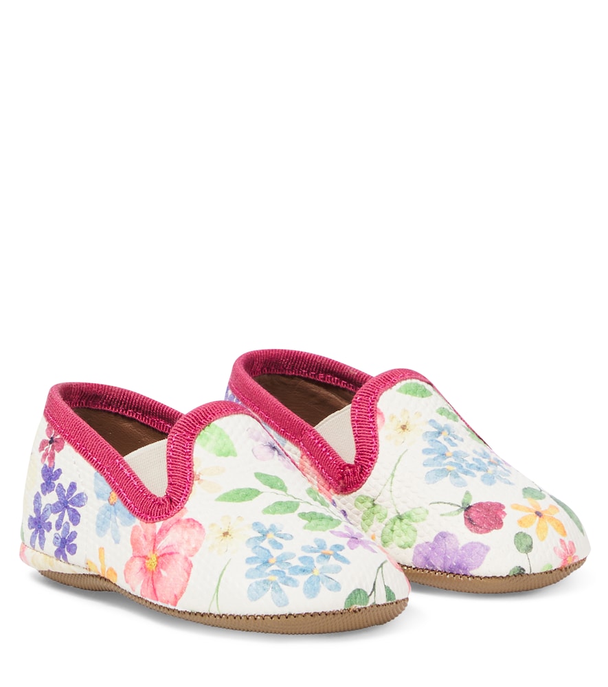 PèPè Bébé – Chaussures Eden en cuir à fleurs