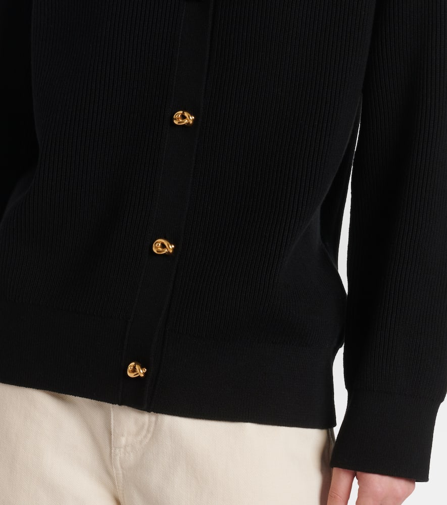 Bottega Veneta Wool Cardigan In Black