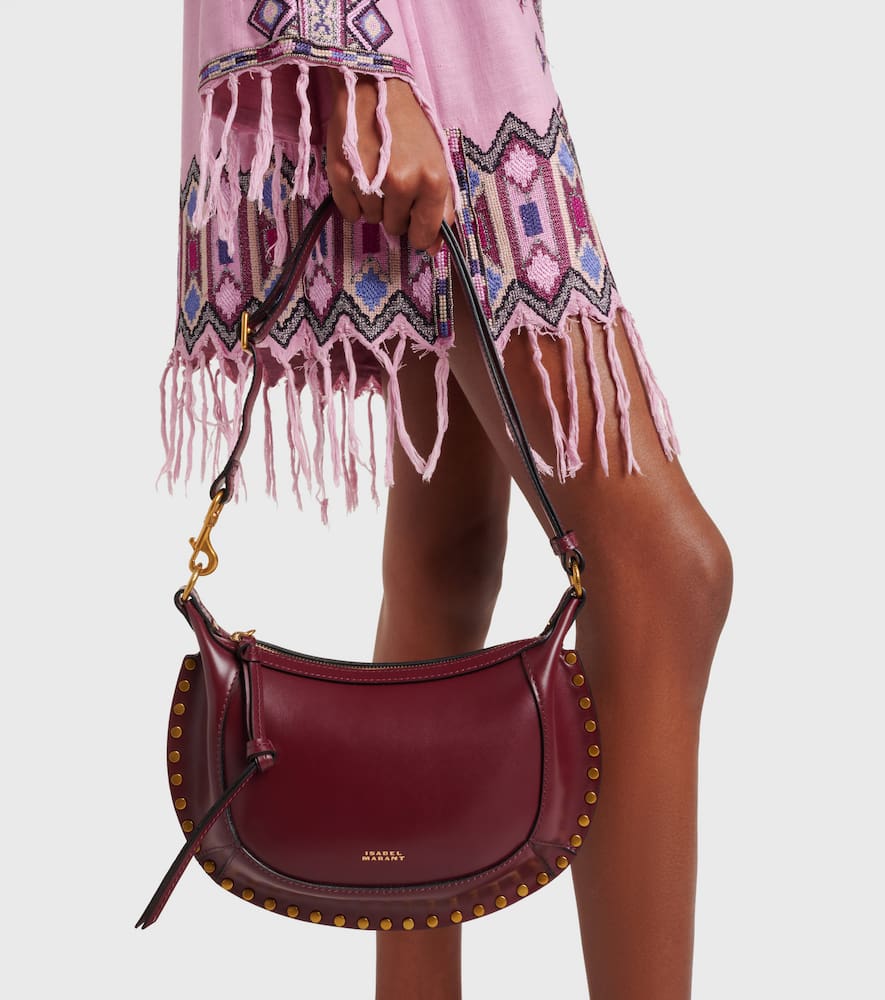 Isabel Marant Oskan Moon Small Leather Shoulder Bag