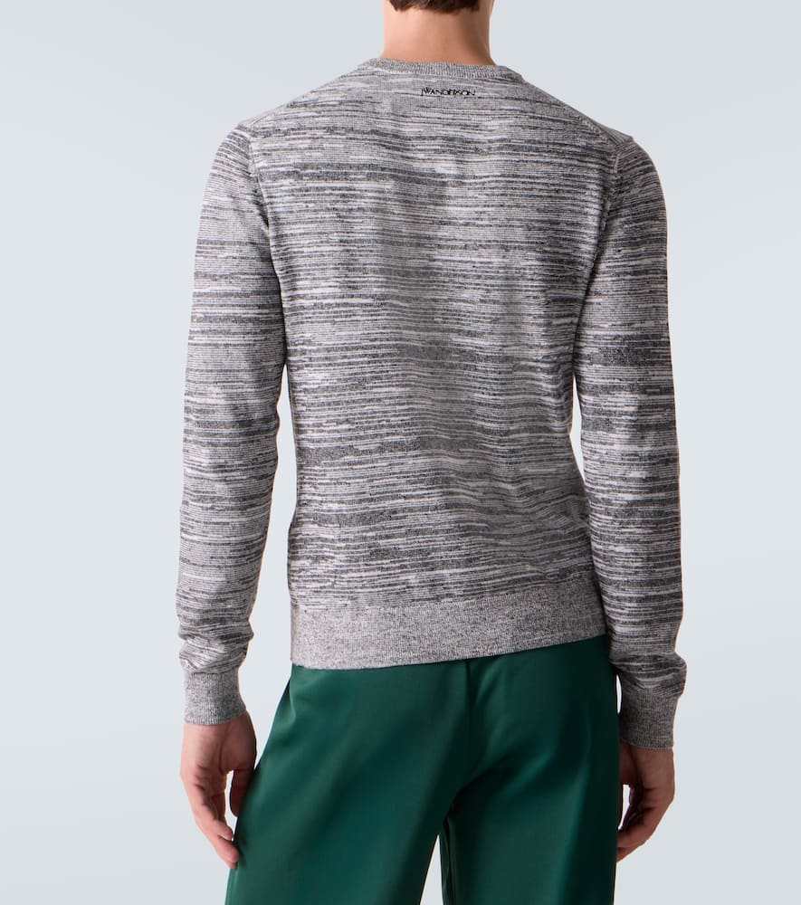 Jw Anderson Cotton And Linen-blend Henley Shirt In Green