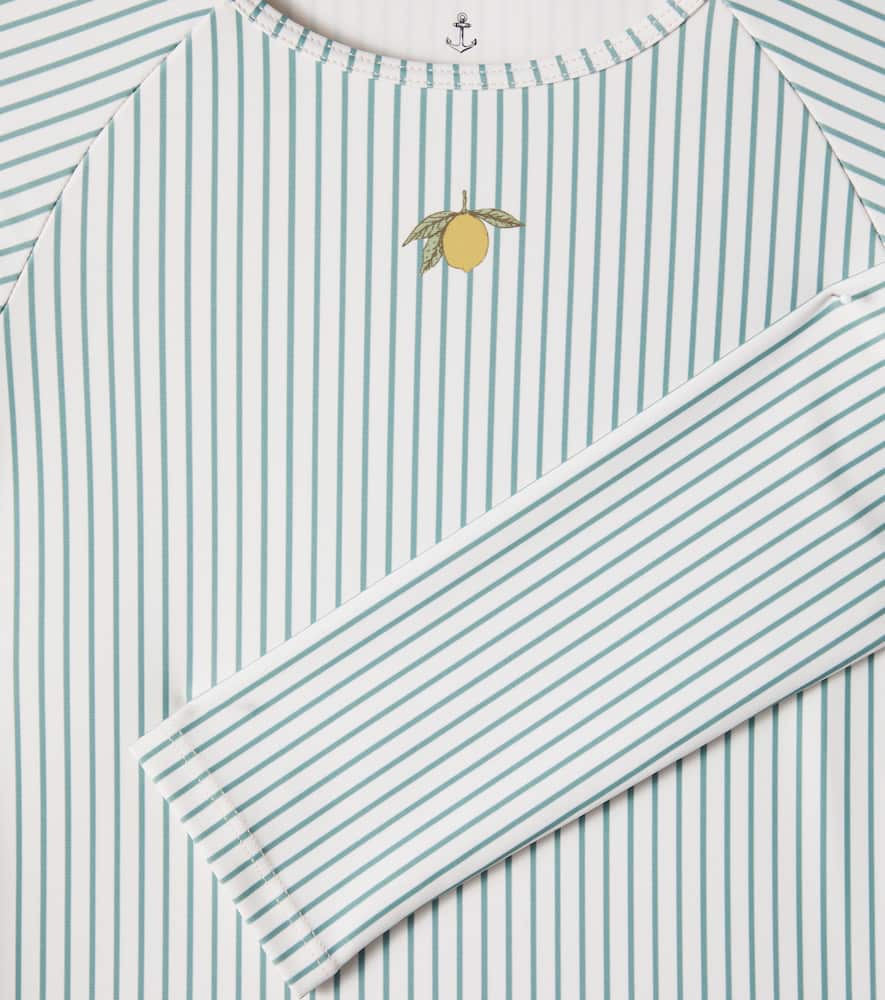 Konges Slojd Aster Bengal Stripe Swim Top In White