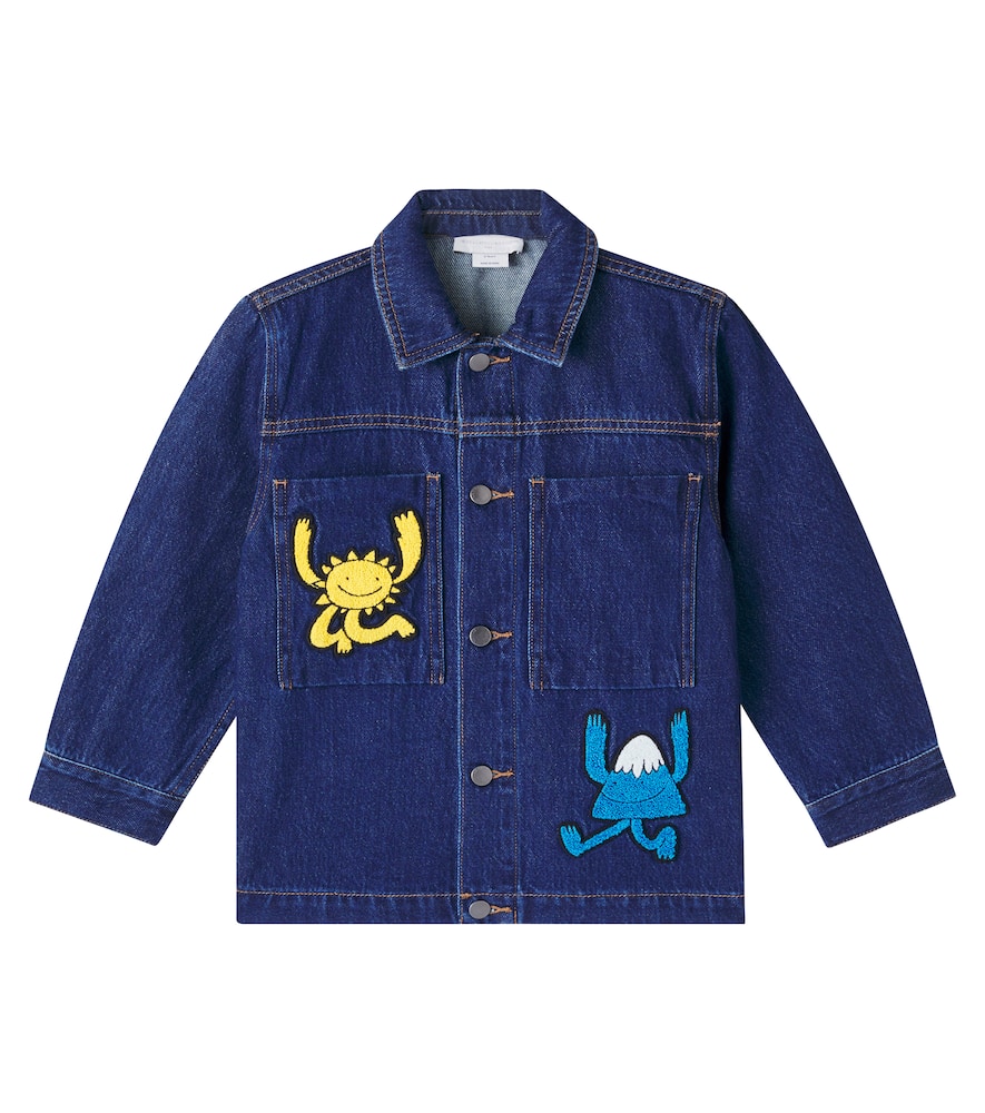 Stella Mccartney Appliqué Denim Jacket In Blue
