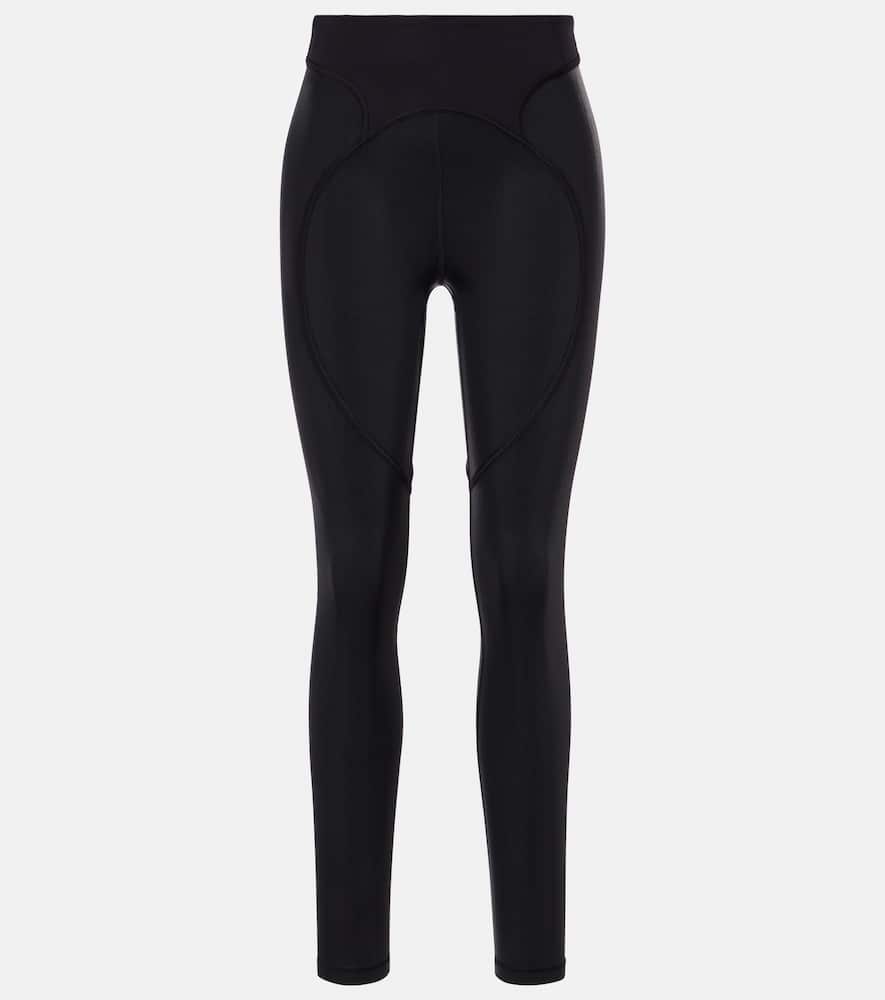 High-rise lamé leggings