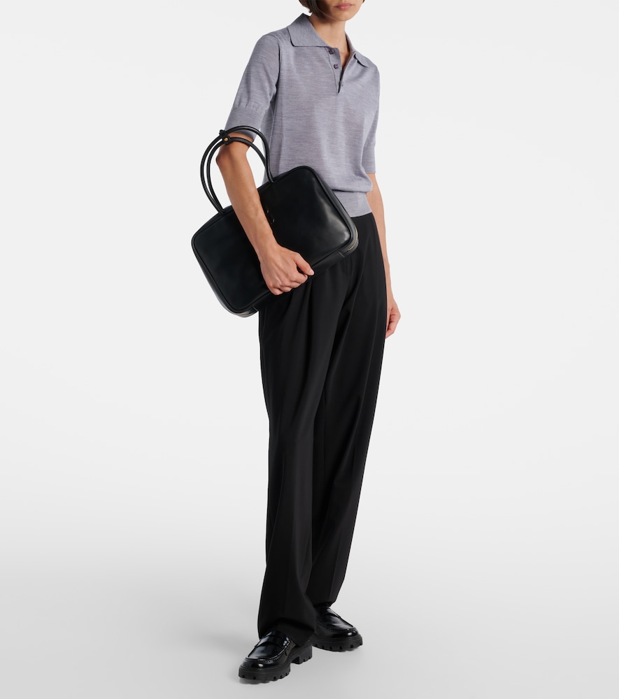  Ami Paris Ami Paris Wool And Silk Polo Shirt 