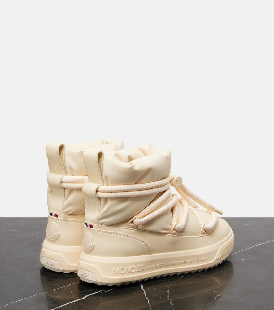 Moncler High-top Snow Boots Padded Collar In Neutral