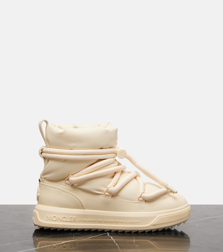 Moncler High-top Snow Boots Padded Collar In Neutral