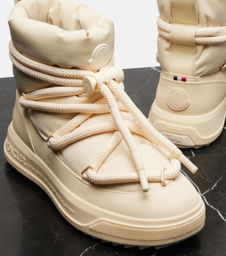 Moncler High-top Snow Boots Padded Collar In Neutral