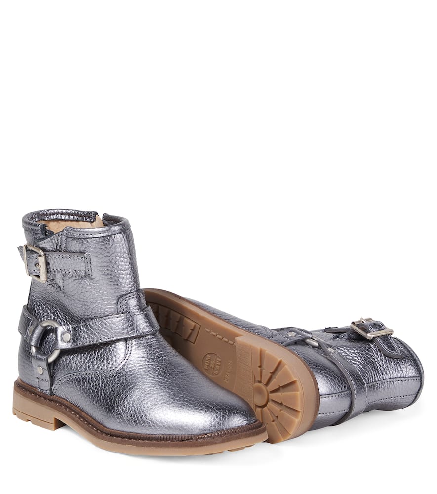 Pom D'api Ankle Boots Sister Austin Aus Leder In Silver