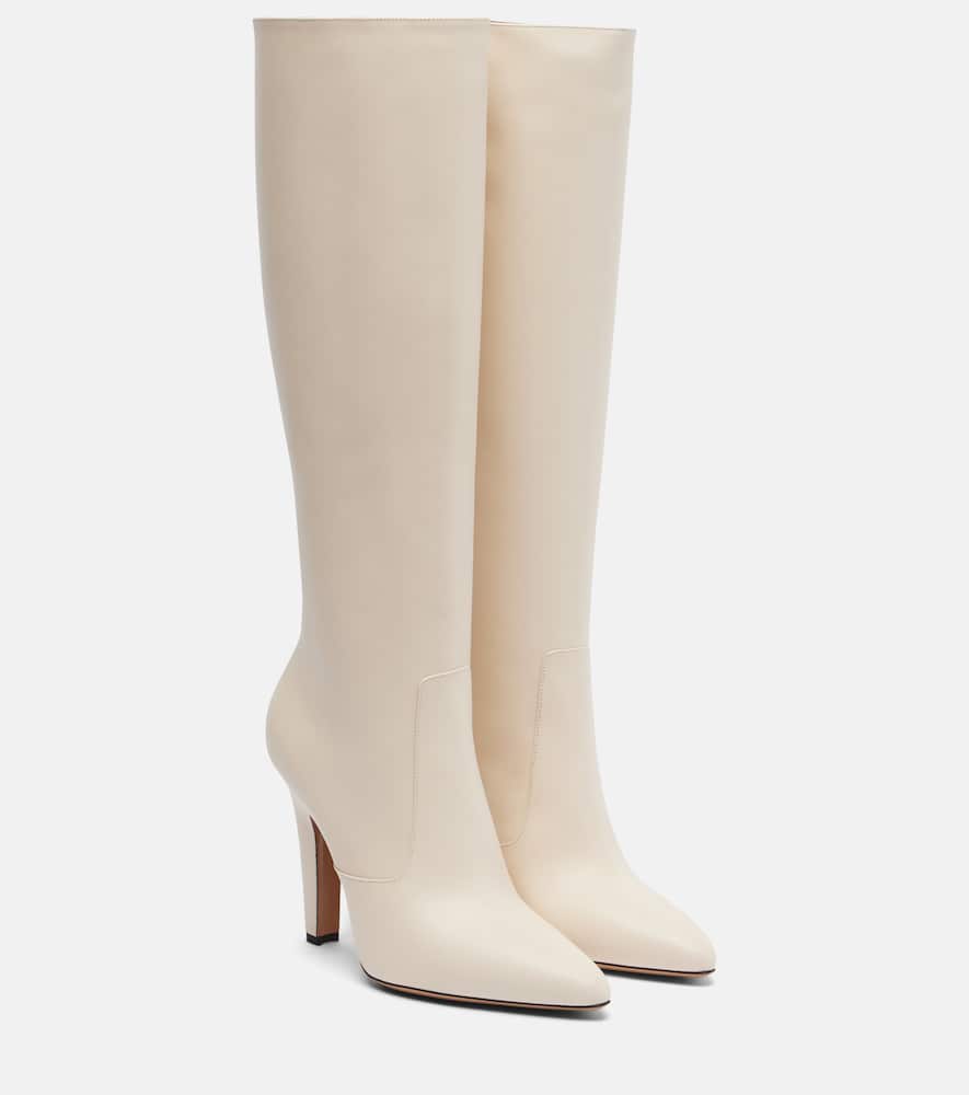 Paris Texas Elsa 100 Leather Knee-high Boots In White