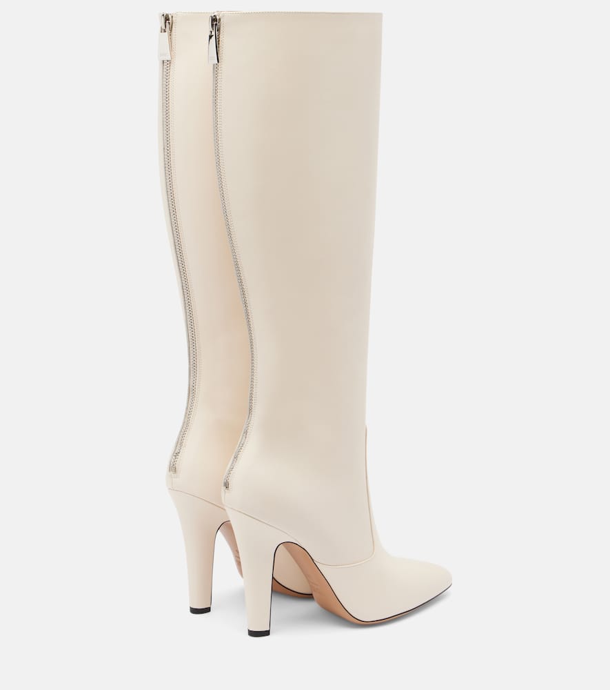 Paris Texas Elsa 100 Leather Knee-high Boots In White