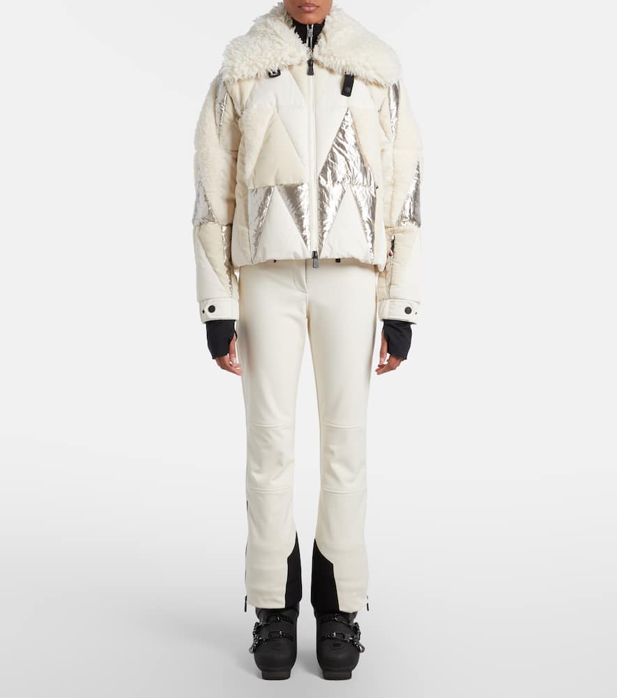 Moncler Pamiers Hooded Down Ski Jacket In White