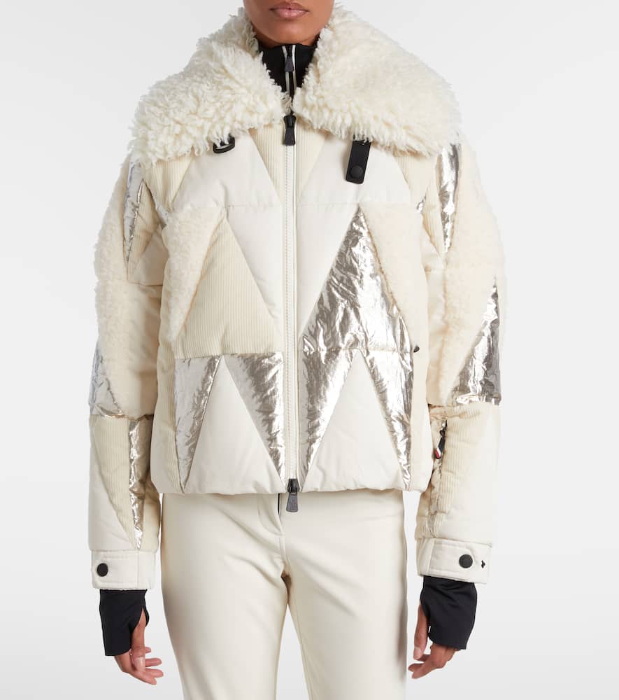 Moncler Pamiers Hooded Down Ski Jacket In White