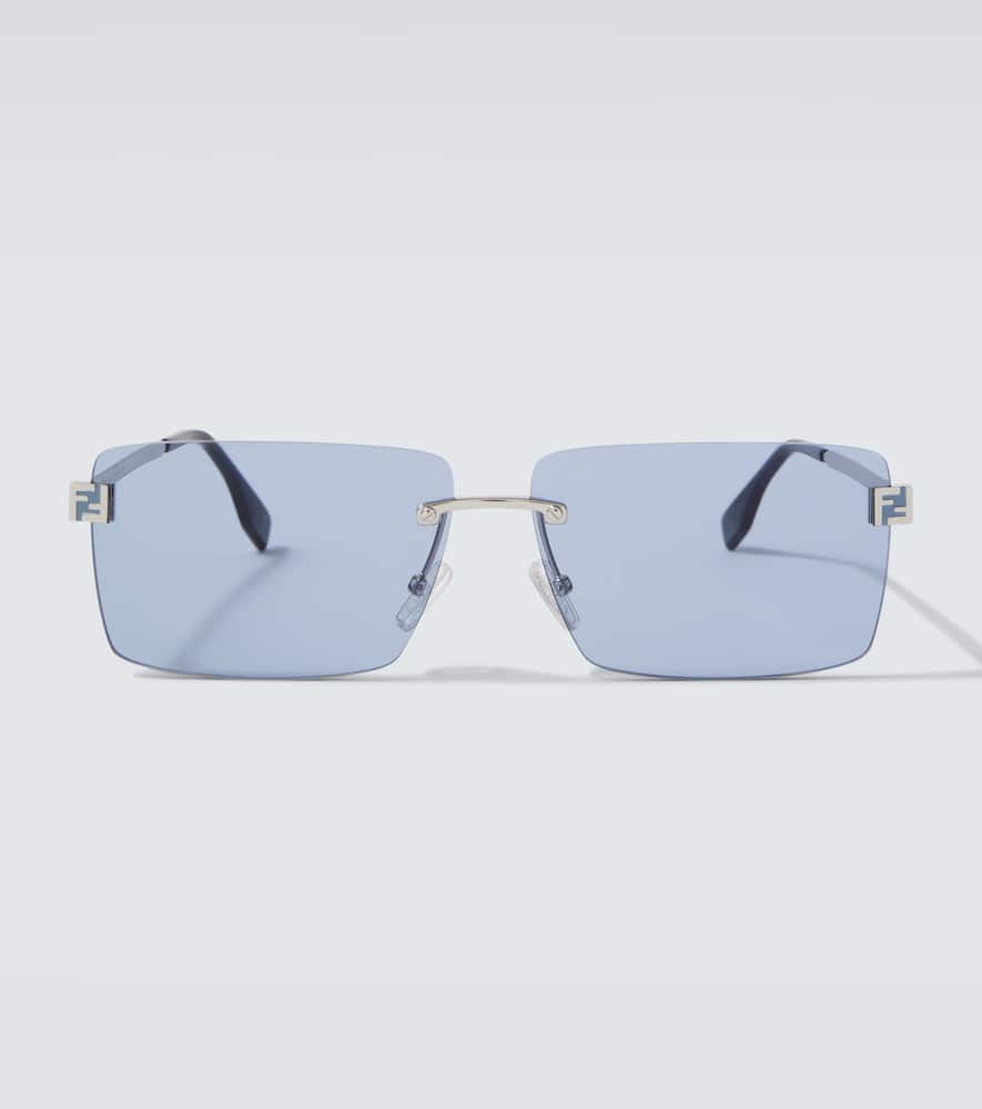 Fendi Sky Rectangular Sunglasses In Blue