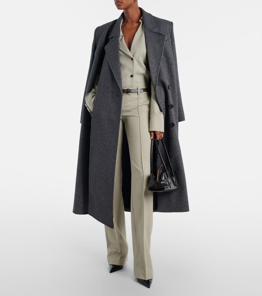 The Attico Low-rise wool straight pants