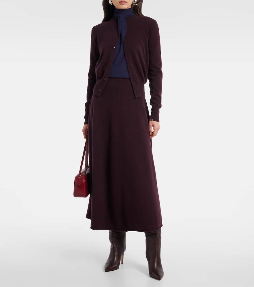 Extreme Cashmere Blouson Cashmere Cardigan In Brown