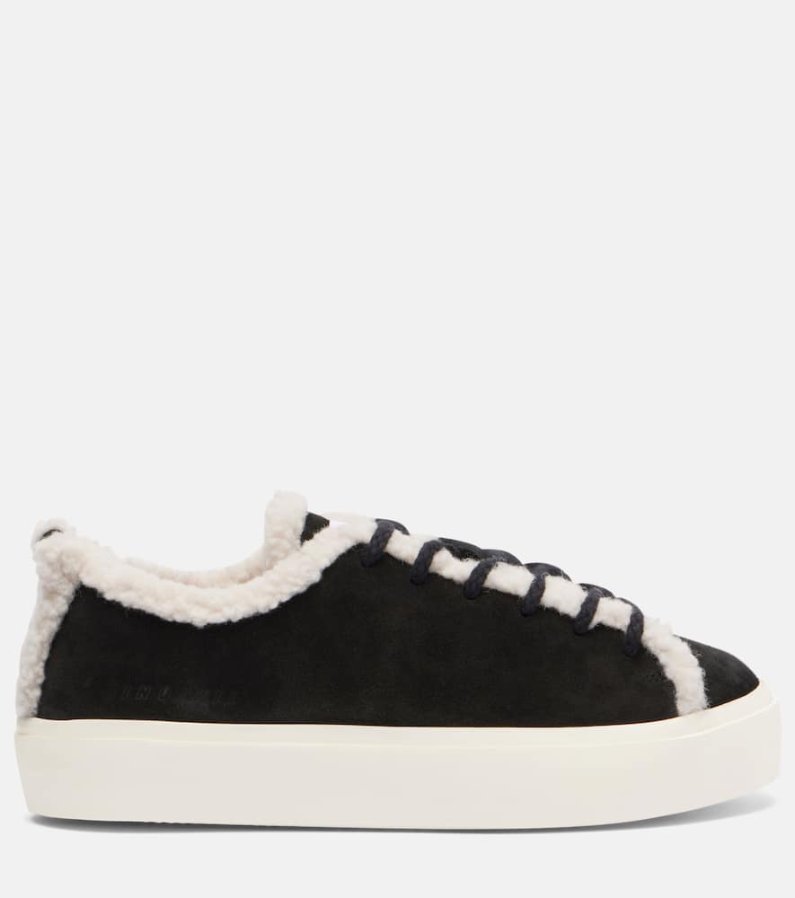 Inuikii Suede Low-top Sneakers In Black