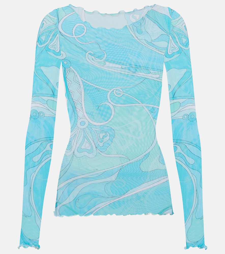 Pucci Orchidee sheer top