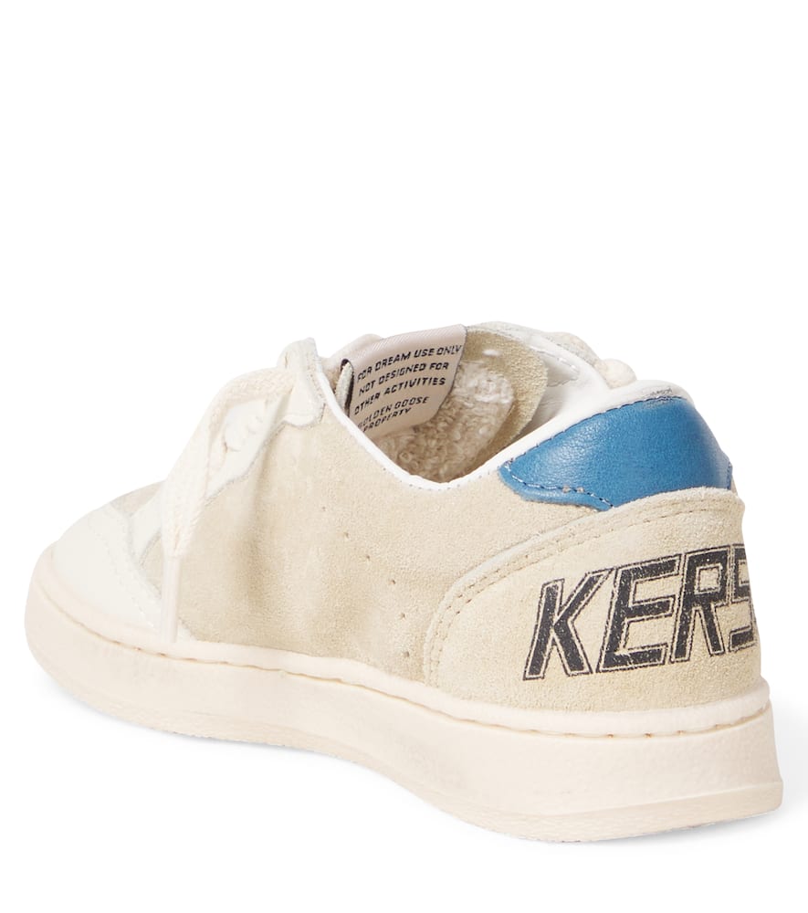 Golden Goose Ball Star Suede Sneakers In White
