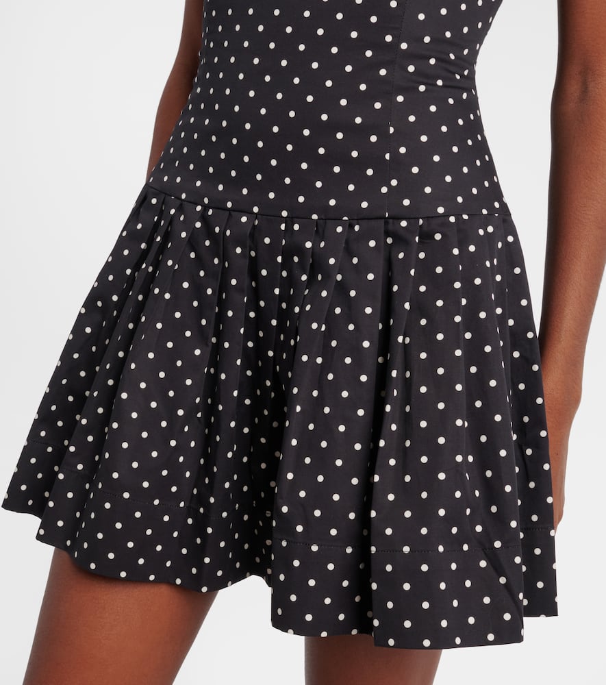 Same Polka-dot Cotton Poplin Minidress In Black