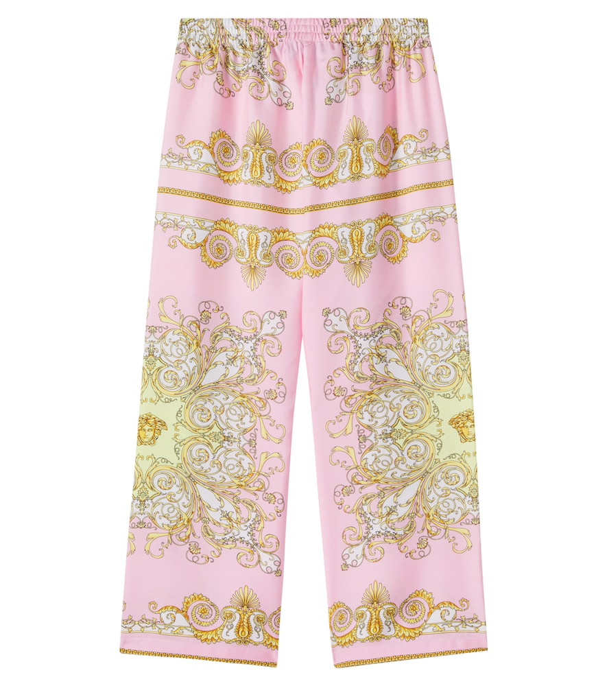  Versace Kids Versace Kids Spring Barocco Silk Twill Pants 