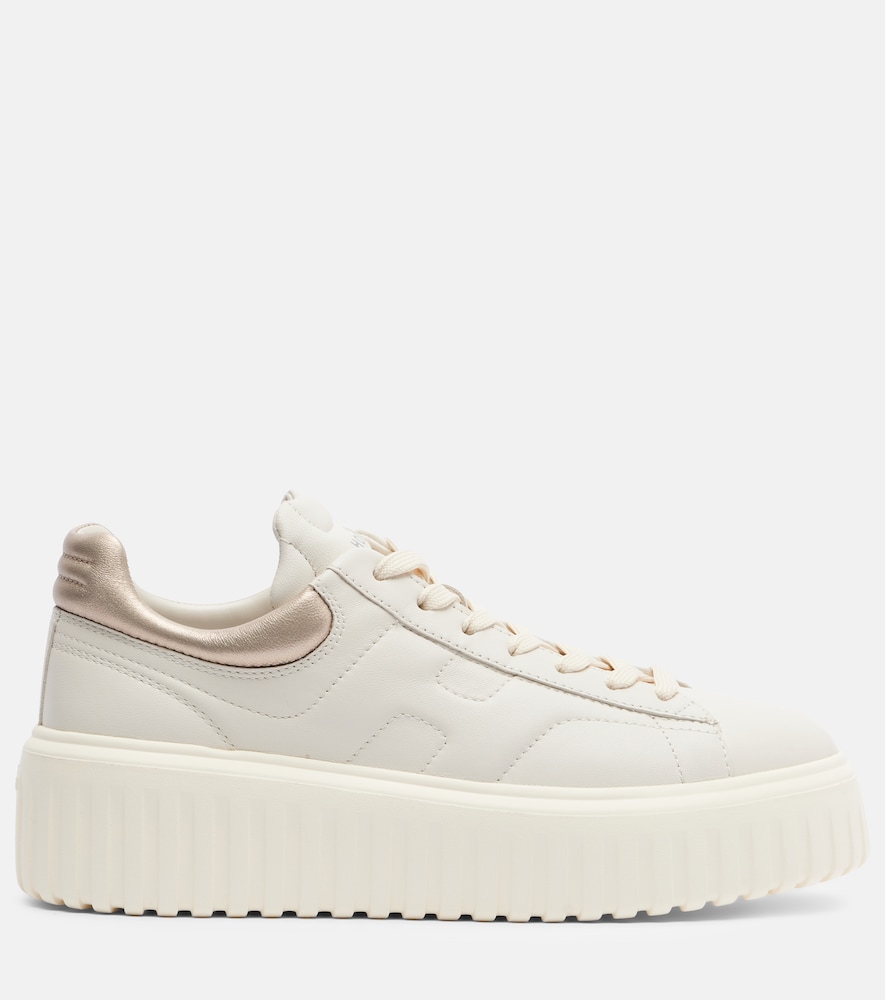 H-Stripes Leather Platform Sneakers
