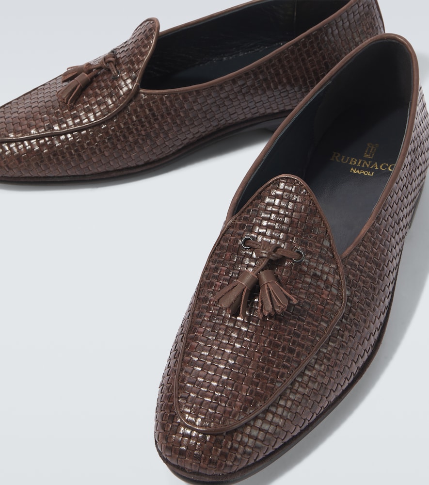  Rubinacci Rubinacci Marphy Woven Leather Loafers 