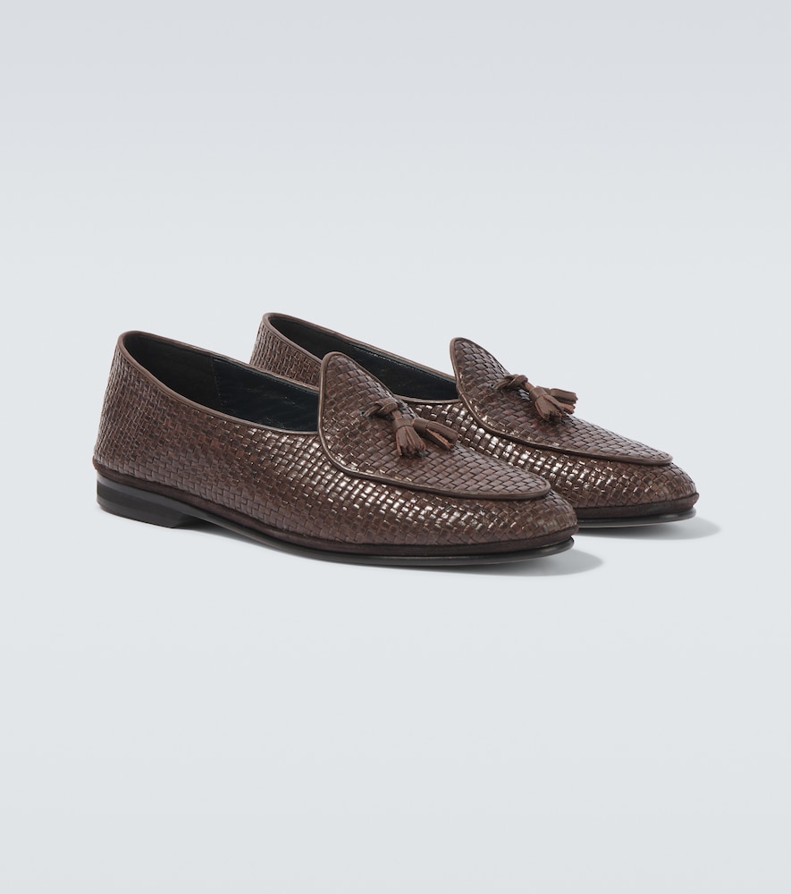 Rubinacci Rubinacci Marphy Woven Leather Loafers 