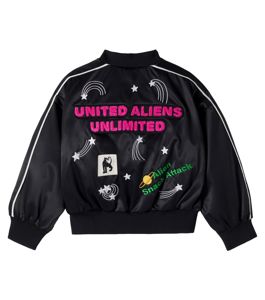  Mini Rodini Mini Rodini Bestickte Collegejacke Aus Satin 