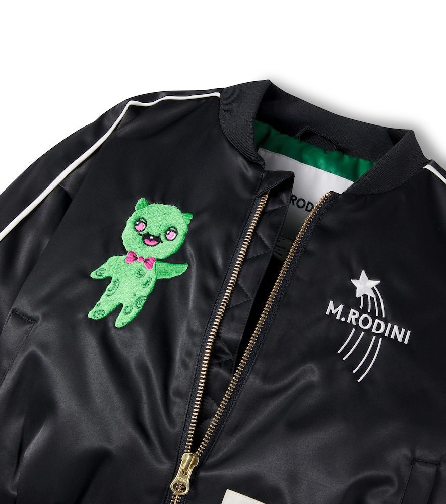  Mini Rodini Mini Rodini Bestickte Collegejacke Aus Satin 