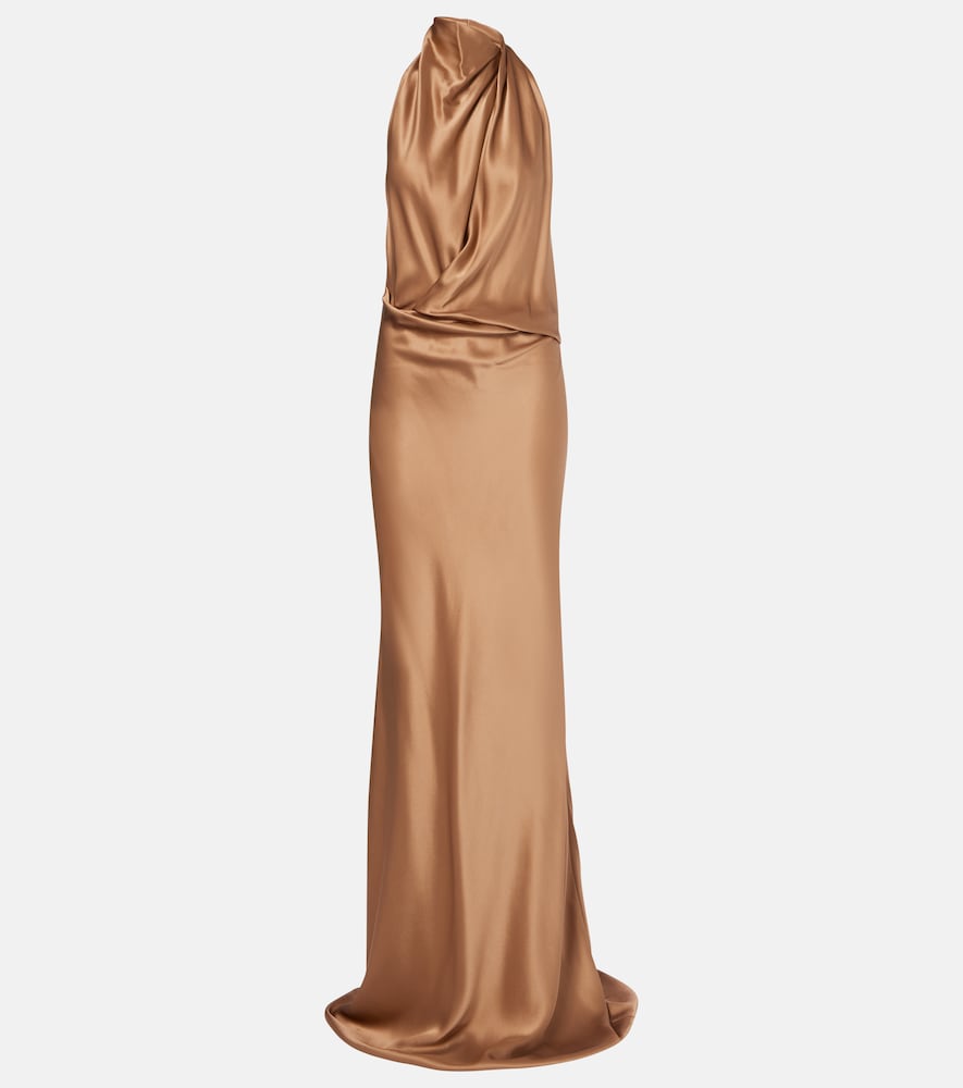 The Sei Halterneck silk satin gown