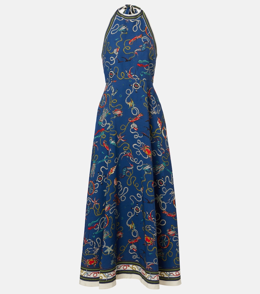Alemais Alémais Cove printed halterneck maxi dress