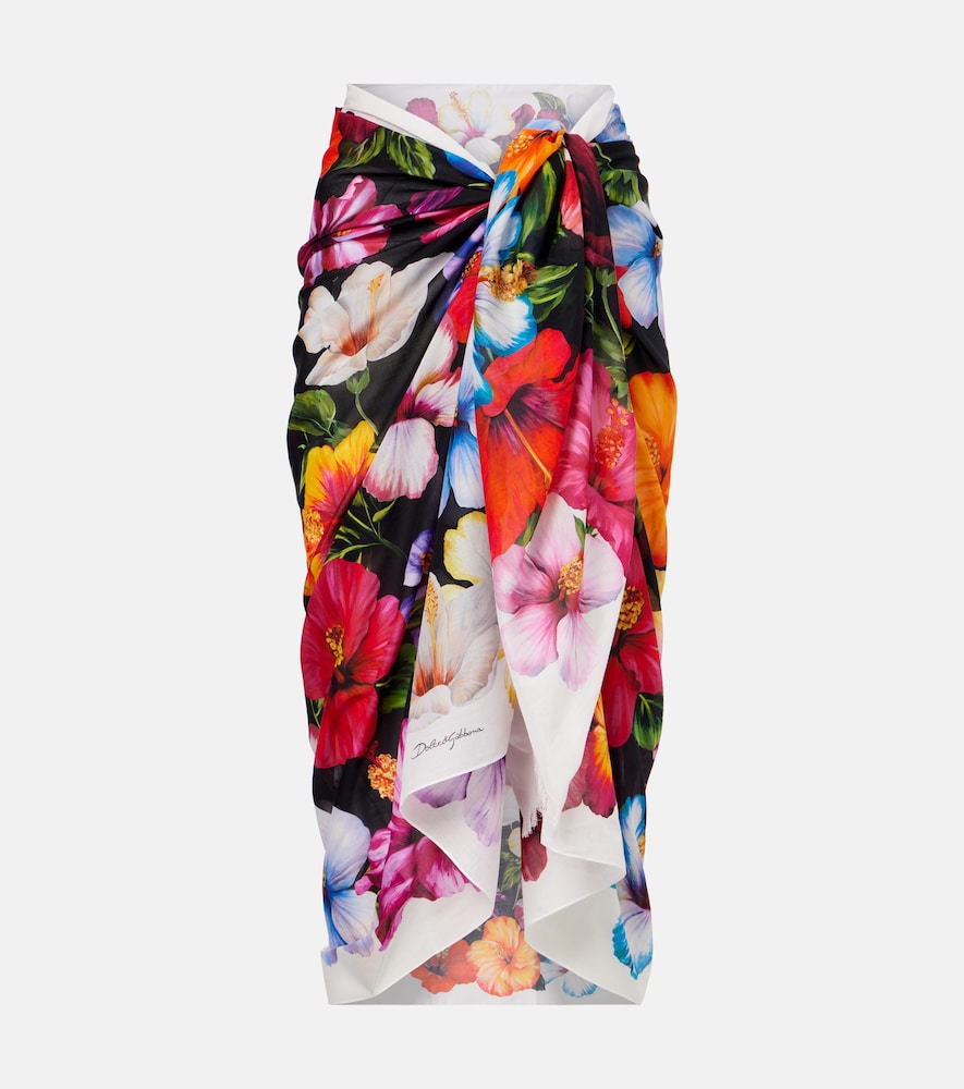 Dolce & Gabbana Floral cotton beach cover-up