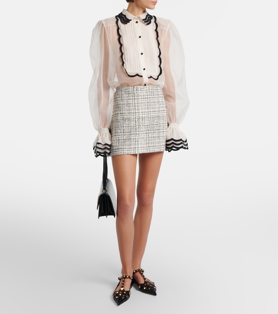 Valentino Valentino Cotton-blend Tweed Miniskirt 