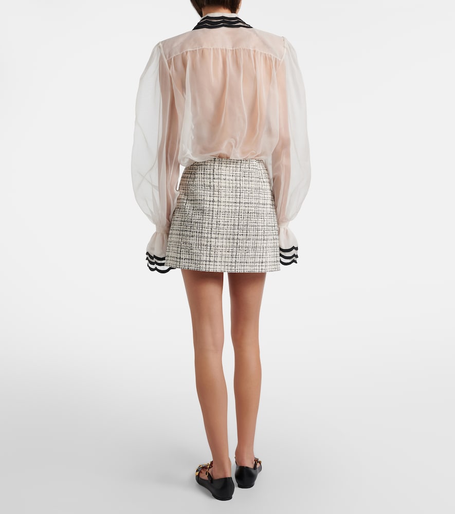  Valentino Valentino Cotton-blend Tweed Miniskirt 