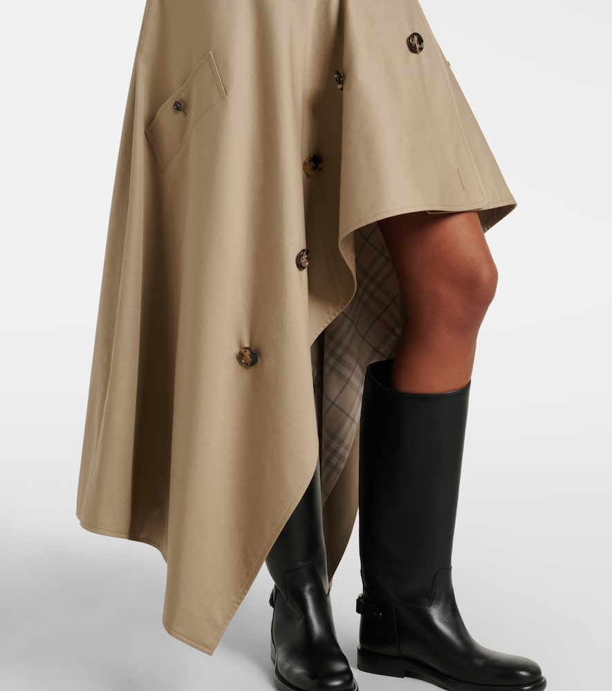  Burberry Burberry Heather Asymmetric Cotton Midi Skirt 