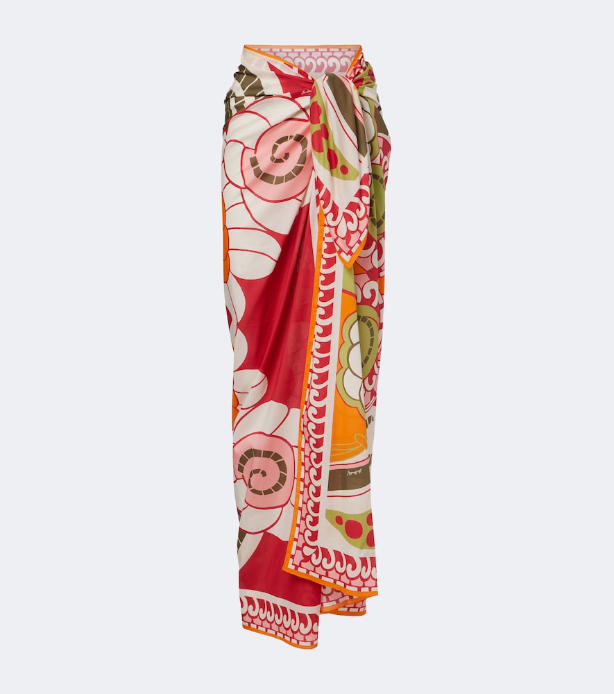 La DoubleJ Printed cotton beach cover-up