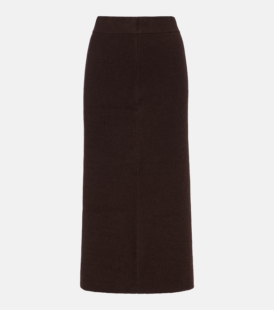 Jardin des Orangers Wool and cashmere pencil skirt
